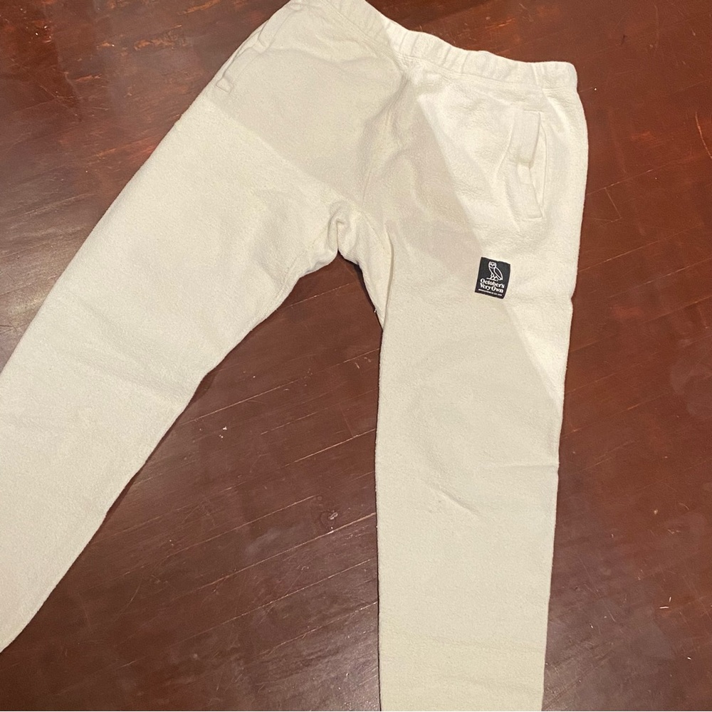 OVO FLEECE CREAM SWEATPANTS